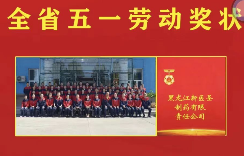 喜讯！祝贺乐投网页版登录入口制药被授予黑龙江省“五一劳